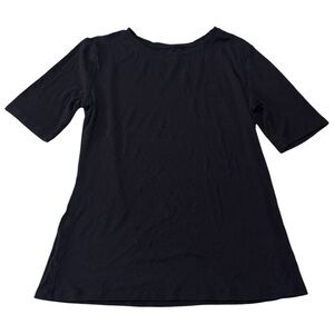 Nine West Black Ribbed Knit Top